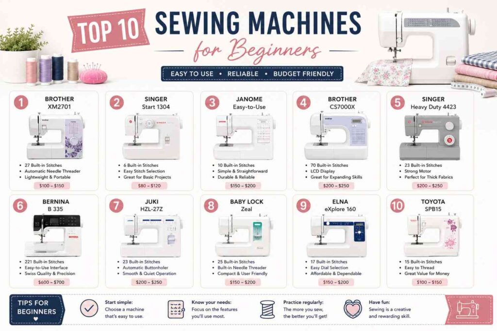 Top 10 Sewing Machines for Beginners